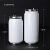 Creative Stainless Steel can Water Bottle Pop-Top Can Metal Bottles Creative Design Portable Water Drinking Bottles Straw Inside Thermos wholesale