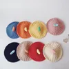 Berets 2022 Autumn and Winter Girl Hat Korean Knit Mała miłość malarz moda dzika czysty kolor beret