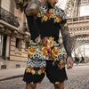 Męskie dresy letnie luksus retro styl stylu stylu man man Casual Sportwear Men Sets Krótkie stroje plażowe T -koszulki