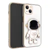 Астронавты телефона. 6D Talting Hidden Stand Designers для iPhone 14 Plus Pro Max Luxury Shell iPhone14 13 12 Mini 11 8 7 xr x xs Защитный складной держатель складного дисплея