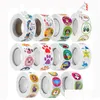 Adesivi adesivi 500 Pz/rotolo Ricompensa per bambini Simpatici animali Adesivo per bambini Decorazione giocattolo classico Forniture per insegnanti di scuola Incoraggiamento Dhrk6