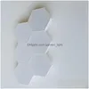 Wall Lamps Colorf Diy Quantum Light Touch Sensor Colorchanging Night Lamp 6Pcs 10Pcs Modar Hexagonal Led Wall Bedroom Drop Delivery Dhrgp