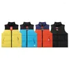 Mäns ner Winter Cotton 1996 Vest Mens varm ärmlösa Puffer Vests Jacka Casual Men Zip Up Solid Jackets Tops