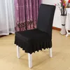 Chair Covers Solid Color Versatile Skirt El Cover Wedding Banquet Restaurant Stool Set
