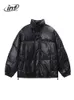 Men's Vests INFLATION Black Glossy Puffer Jacket Men Winter Thick Windproof Down Coat Unisex Warm Outerwear 221130