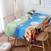 Taça de mesa de mesa de verão folhas tropicais de abacaxi cadeira de jantar capa de cozinha Toleta de mesa de casa moderna decoração de casa manteles
