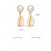 Dangle Chandelier Fashion Gold Sier Natural Shell Earrings Beach Pearl Stud Tassel Summer Accessories For Young Lady Drop Delivery Dhzdv