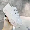 Designer Sneakers Dames Casual schoenen Canvas Sneaker Double Wheel Nylon Gabardine Canvas Platform Solid Color Shoe Trainers