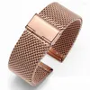 Watch Bands Milanese Band Link Bracelet Wrist Strap 18 20 22 24mm Mesh Stainless Steel Female 20mm 22mm Universal Watchband