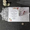 Outros suprimentos de festa de eventos 5pcs European Laser Cut Invitations Card 3d Trifold Diamond Ring Engagement Carting Party Favory Favory Supplies 221201