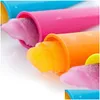 Ferramentas de sorvete Popsicle Mod Tools 6 Color Diy Sile Holder Mticolor Ice Cream Moldes Ambiental Ferramenta de Mercadorias de ER I DHGARDEN DHXQB