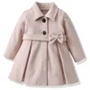 Manteau bébé fille en veste enfants vêtements d'extérieur d'hiver vêtements enfants printemps automne mi-long coupe-vent pour 2 6 ans porter 221130