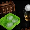 Baking Moulds Square Four Holes Chunk Mold Epoxy Resin Sile Frozen Ice Block Mod Cream Drink Molds 6 08Yc L2 Drop Delivery H Dhgarden Dhbx8