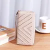 Zipper Rivets long style women designer wallets lady zero phone purses female fashion casual clutchs no419