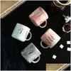 Творческие керамические кружки мраморная кружка кофейная чашка Mti Mr. Mrs Tea Cups 13 23SE C R Drop Доставка дома кухня кухонная столовая Dr Dhb2m S S