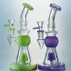 Heady Glass Bongs Pomme de douche Percolateur Dab Rig Pyramide Design Pipe à eau avec bol de 14 mm Embouchure à col court