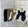 Ensembles de vêtements 3 PCS Set Spring Boy Casual Vest Top Pantalon Kid Enfants bébé enfant en bas âge garçon Corée vêtements de marque 2 10 ans 221130