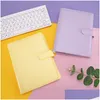 Notepads A6 Empty Notepads Binders Loose Leaf Notebooks Refillable 6 Ring For Filler Paper Binder Er With Magnetic Buckle Closure 18 Dhsha