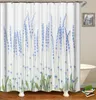 Shower Curtains Nordic Minimalist Small Flower Curtain 3D Home Background Decor Bathroom Waterproof Polyester White Bath Screen