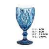 Wholesale 240ml 300ml 4 colors European type relief colored glass wine glasses thickened tall vintage wine ware Z11