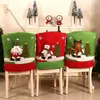 Chaves de cadeira 1pc 2022 Cover presente Santa Claus Elk Boneco de neve Tap mesa de Natal Tabela Red Hat Red Back Decoração de Natal