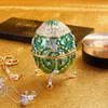 Jewelry Pouches Enameled Easter Egg Box Hand Painted Trinket Wedding Gift Crafts