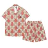 Mens Flower Tiger Print Shirts Casual Button Down Short Sleeve Hawaiian Shirt Suits Summer Beach Designer Dress Shirts