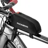 Panniers väskor Rockbros Waterproof Bike Front Frame Top Tube Bicycle Pouch Stora kapacitet Cykellagring för Road Mountain 221201