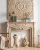 ￖppen spis amerikansk lantlig solid tr￤ eldst￤der ram vardagsrumsm￶bler i husimitation marmor veranda br￶llop dekoration online r￶da fotografering rekvisita