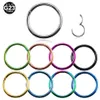 1PC 10mm Titanium Hinged Segment Nose Ring Nipple Clicker Ear Cartilage Tragus Helix Lip Piercing Unisex Fashion Jewelry