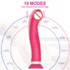Vibrador de vibrador Vibrador de vibra￧￣o Gup GP G-Spot 10 Modelo Vibra￧￣o Massageador Realista Penis Vibration Girl Sex Toys for Women