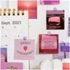Självhäftande klistermärken rosa lila kärleksmaterial klistermärke dagbok klistermärken estetisk scrapbook klistermärke för anteckningsböcker stationer leveranser packar dhwpq