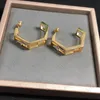Luxury Diamond Earring Designer Bijoux Gold Letter Studs de mode Femmes Charmant Crystal Love Orees Boucles Mens F Cadeaux 925 Silver Wit4988546