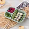 Lunchboxen, Taschen, Reisen im Freien, tragbare Lunchboxen aus Kunststoff, quadratisch, Bento-Kuchenhüllen, Küche, separate Lebensmittelaufbewahrungsbehälter, Arbeit DHR6H