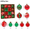 Juldekorationer blandade trädbollar Ornament Red Green Gold Xmas Bauble Toy for Home Navidad År 221201