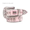 2022 Designer Belt BB Simon Guangzhou Rhinestone Belt för kvinnor handgjorda personlighet mode trend hip hop punk stil bälte fröken säljare 286o