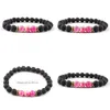 Charm Bracelets 8Mm Natural Energy Lava Stone Strands Bracelets Handmade Beaded For Lady Women Charm Yoga Fashion Jewelry Drop Delive Dhi70