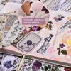 Opakowanie prezentów 200 szt. Vintage Scrapbooking Paper Naklejki dziennik DIY Dekoracyjne rośliny Notatnik Flower Materiały do ​​planowania ręka