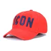 2022 baseballkeps designer Rea ICON Herrhatt Casquette d2 Lyxig broderad hatt Justerbar 15 färger Hattar Tillbaka Bokstav Andas Mesh Ball Keps