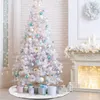 Décorations De Noël Blanc Flocon De Neige Arbre De Noël Jupe Tapis Tapis De Sol Ornement Joyeux Décoration pour La Maison Natal Année Navidad Décor 221201