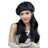 Berets Koreanische Designer Luxus Hut Satin Kappen Für Frauen Herbst Mode Elegante Retro Kürbis Maler Hüte Sombreros De Mujer