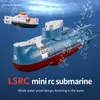 ElectricRC Boats Mini RC Submarine 0.1ms Speed Remote Control Boat Waterproof Diving Toy Simulation Ship Model Gift Toy for Kids Boys Girls Gift 221201