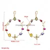 Dangle Lustre Exagéré Géométrique Cristal Dangle Boucles D'oreilles De Luxe Colorf Gem Diamant Filles Partie Bijoux Brincos Drop Delivery Dhfkl