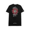 Lyx mode mens t skjortor designer man kvinnor t-shirt hästsko blommor tees sommar kors sanskrit brev kort ärm tshirts topp tröja hip hop tröja e94