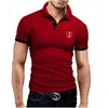 Herenpolo's Zomer T-shirt Polo met korte mouwen Business Fashion Casual Slim Ademend Tops Tees Shirts Herenkleding