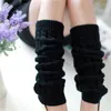 Femmes chaussettes mode guêtres botte manchettes cuisse haute chaud tricoté genou noir cadeaux de noël pour les filles