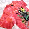 Мужские футболки 2022ss Tie Dye MARKE T Shirt Мужчины Женщины Puff Print Look At The Bright Side Футболка Винтажные футболки большого размера T221130