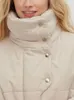 レディースダウンパーカス女性冬のゆるい厚いキルティングジャケットビンテージベルトウェアコートエレガントなオフィスレディースウォームコットンパフジャケット221201