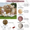 Kerstdecoraties verdubbeld Dusty Pink Balloon Garland Arch Boho Bruiloft Decoratie Retro Bruin Witte Ballon Boog Set Boheems verjaardagsfeestje Decor 221201