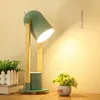 Bordslampor Creative Nordic Wood Desk Lamp Art Iron Led Folding Simple Eye Protection Reading Bedroom Home Decor